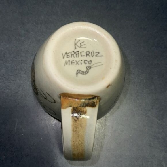 Vintage Handmade Ceramic Mug With Floral Design - Picture 7 of 7